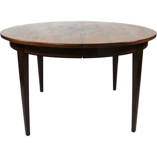 Mesa vintage de palisandro con tres extensiones diseñada por Omann Junior, 1960