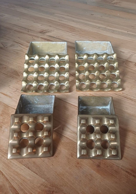 Set 4 Vintage-Messing-Ultima-Asbakken-Beck & Jung – Decoratie, Brass (photo 5 of 8)