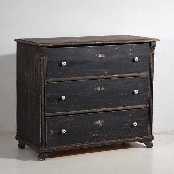 Antique chest of drawers with dark patina (c.1920) #58 (photo 7 of 40)