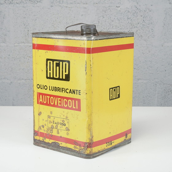 AGIP 1970 Schmierölkanister – Dekorative Objekte, Metall, Retro (photo 8 of 10)
