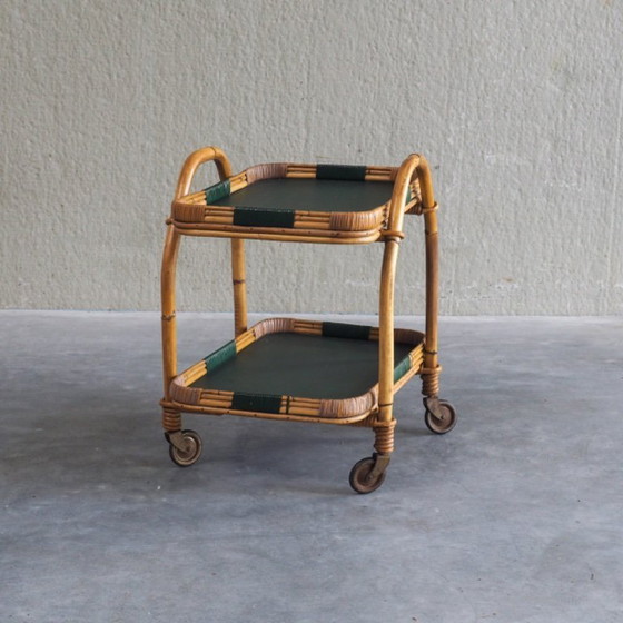 Vintage Bamboo & Rattan Serving Trolley – Bar carts (photo 7 of 17)