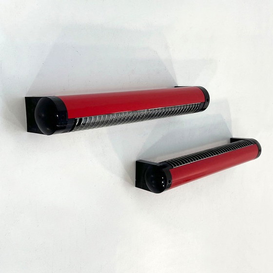 Rote Neon Wandleuchte von Disano, 1980er Jahre – Wandleuchten, Metall, Kunststoff (photo 2 of 9)