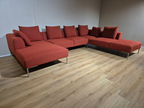 Image 1 of Flexlux Loano - Divano angolare a U - Rosso - Tessuto - Design