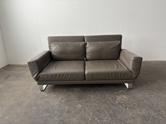 Image 1 of Franz Fertig designer sofa bed leather couch