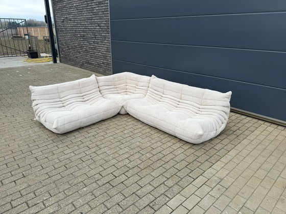 Image 1 of Ligne Roset Togo 3-seater, 2-seater and corner sofa in Beige Corduroy