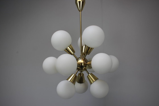 Image 1 of Lámpara de araña de la era espacial Sputnik de Kamenicky Senov, década de 1970