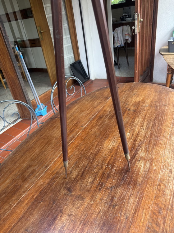 Rare grand compas d’atelier ancien – Michelin & Cie – Acajou – 82 cm – Objets déco, Wood (photo 9 of 12)