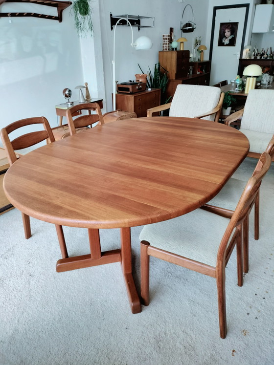 Vintage Danish teak extendable dining table 120cm, Rosengaarden – Wood (photo 12 of 15)