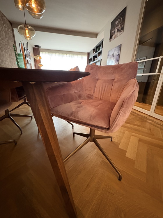 Ensemble de salle à manger (Table Spike Van Seuren et chaise Hug) – Salles à manger complètes, Metal, Velvet (photo 10 of 15)