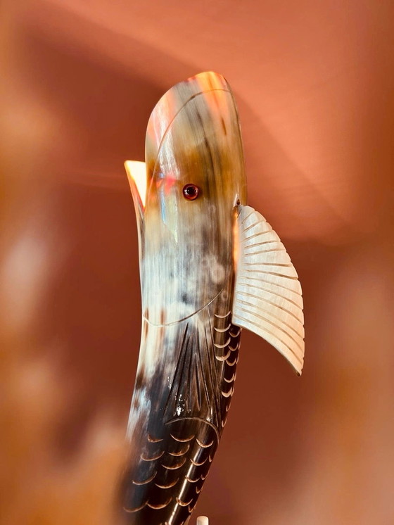 Image 1 of French Vintage Fish Horn Lamp
