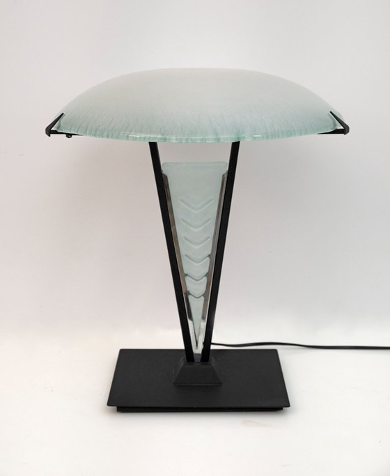 Image 1 of Post Modern Italian Murano Glass Mushroom Table Lamp, 1980s
