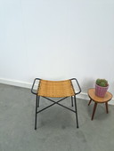 DDR Tabouret en rotin avec acier