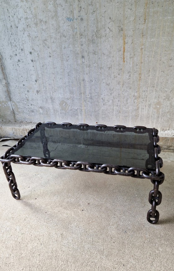 Image 1 of Brutalist Chain Coffee Table, 1970s