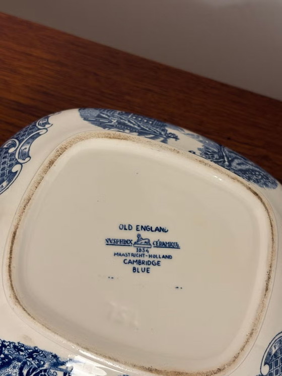 Royal Sphinx Petrus Regout Maastricht Old England plat couvert, Vaisselle, Blanc, Vintage (photo 11 sur 11)