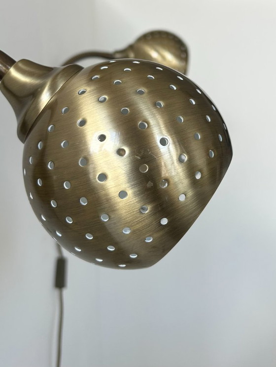 Image 1 of Coppia di applique d'epoca, ottone traforato, Svezia 1960