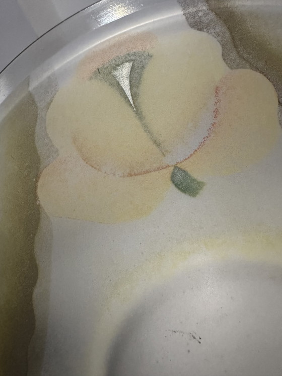 Image 1 of Art Deco kroonluchter van veelkleurig glas