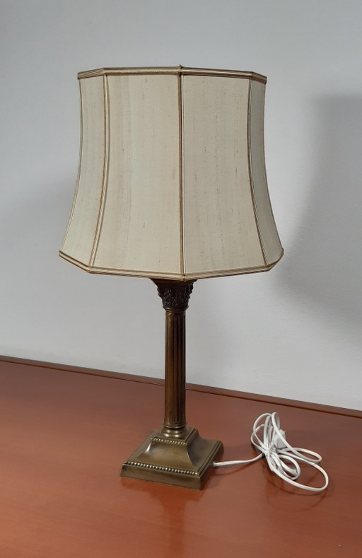 Lampe de table avec abat-jour original, bronze classique (Frantzen)
