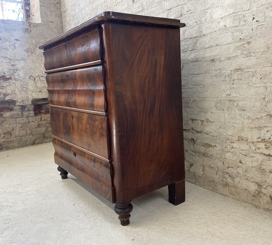 Image 1 of Biedermeier chest of drawers antique around 1850