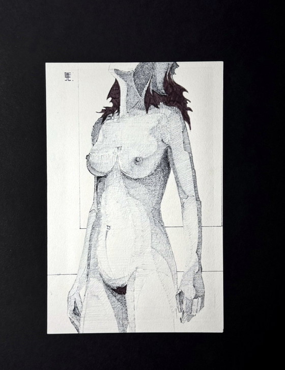 Eugène Eechaut (1928-2019) - Artwork - Framed - Signed, 1977 – Paintings & Drawings, Paper, Plexiglass (photo 3 of 14)