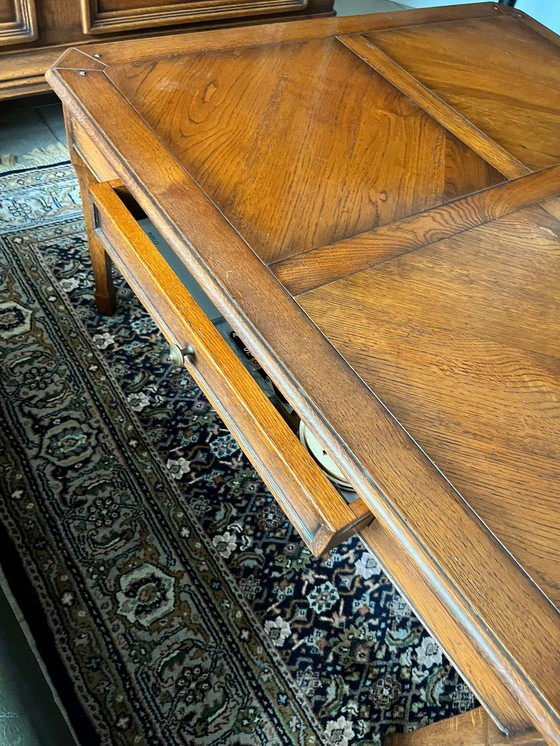 Image 1 of cherry coffee table and side table