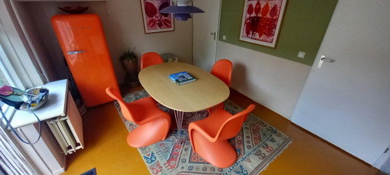4x Vitra Verner Panton Stoelen – Eetkamerstoelen, Plastic (photo 11 of 12)