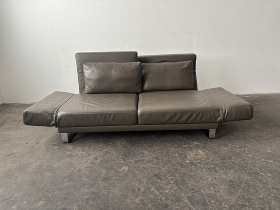 Image 1 of Franz Fertig designer sofa bed leather couch