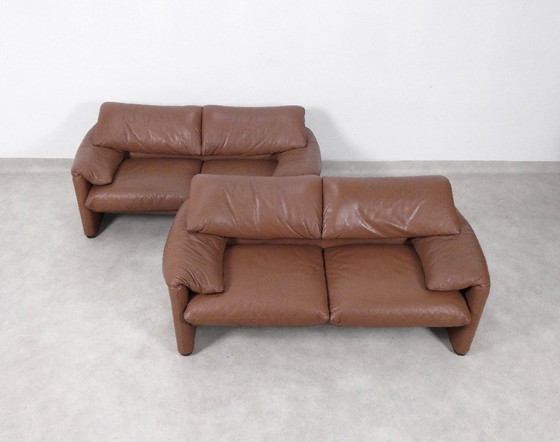 Image 1 of Conjunto Cassina Maralunga 2 plazas en piel mocca