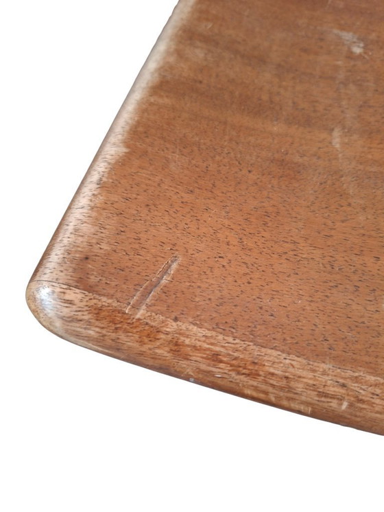 Image 1 of Vintage schroefkruk - jaren 70, gemaakt van massief beukenhout