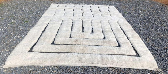 Image 1 of Tapis Beni Ouarain en laine authentique 200cmx150cm
