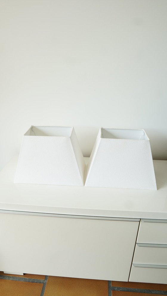 Image 1 of Pair of Mid - Century solid wood table lamps - 1970s