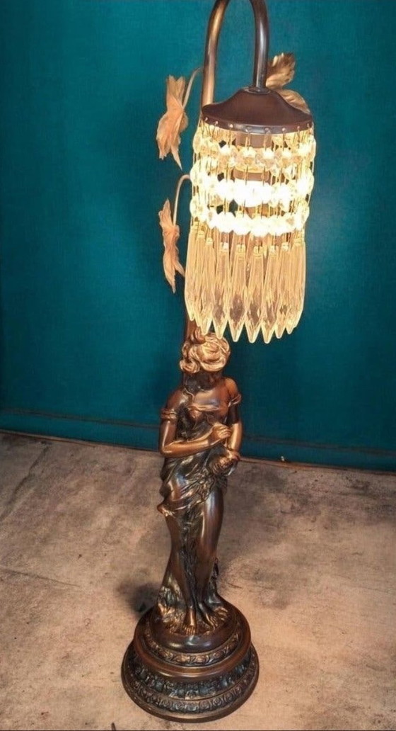 Lampada in lega di zinco e cristallo – Lampade da tavolo, Metallo (photo 2 of 8)