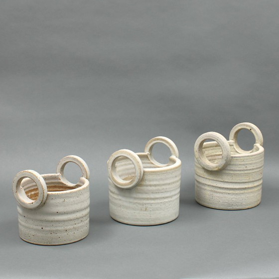 Image 1 of Piet Knepper (1927) - Mobach - Sechziger Jahre - Satz von 3 Pflanzentöpfen