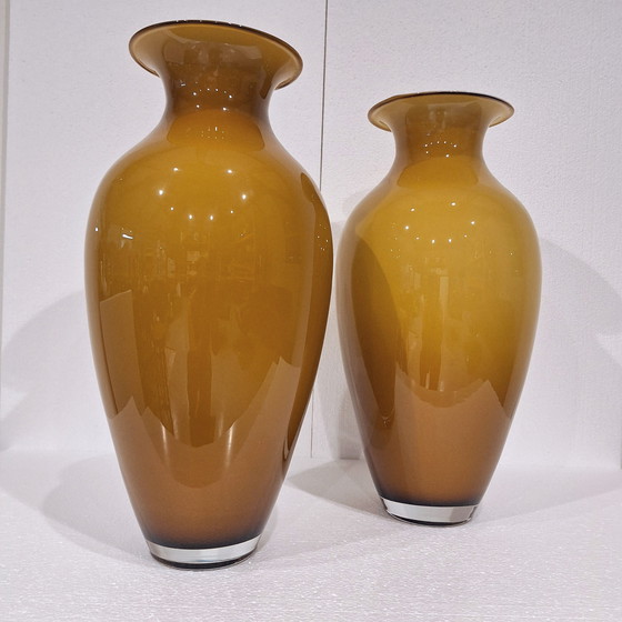 Image 1 of Set di due grandi vasi di Murano degli anni '60