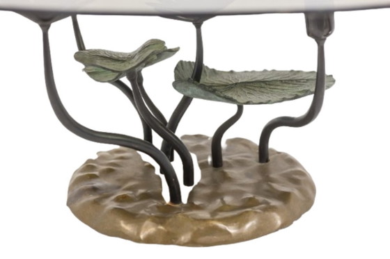 Image 1 of Tavolino "Ninfea" in bronzo con due patine. Anni '70.