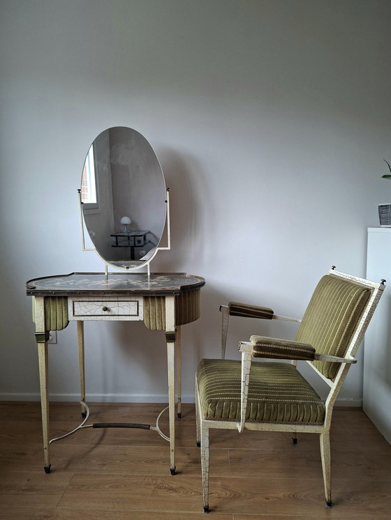 Image 1 of Louis XVI kaptafel en stoel