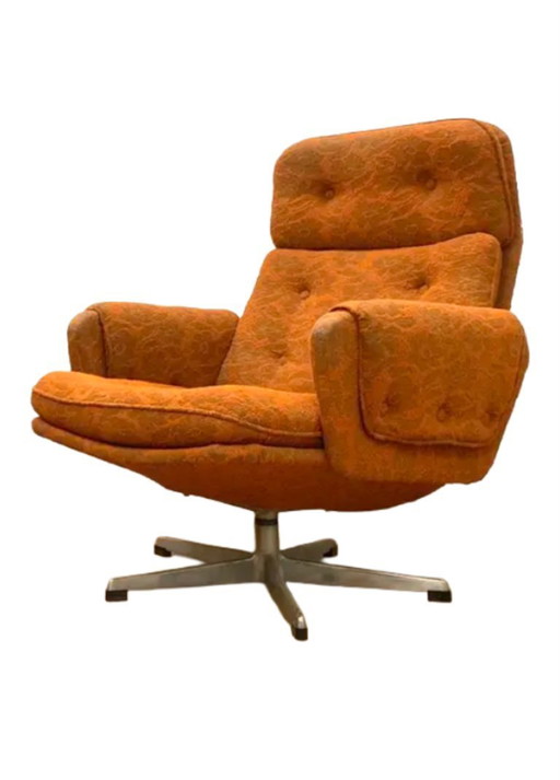 Retro draaifauteuil, Gerald Neusser, jaren 70, Tsjechoslowakije