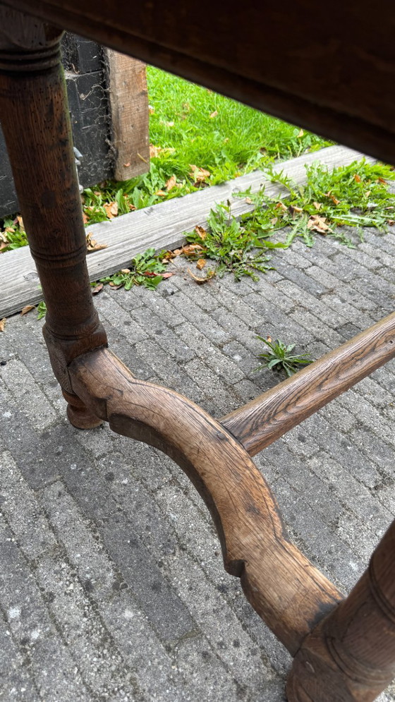 Image 1 of Table de ferme rectangulaire ancienne