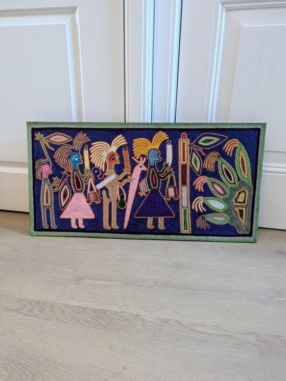 Image 1 of Décoration artistique Huichol Mexique années 70