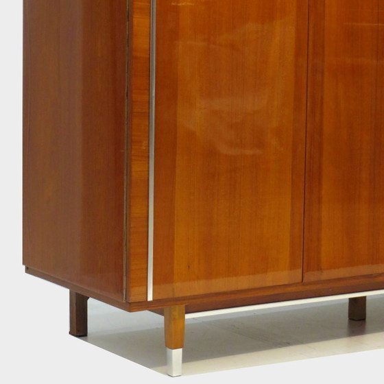 Image 1 of Grote 5-deurs vintage design kledingkast in teak, 1960s