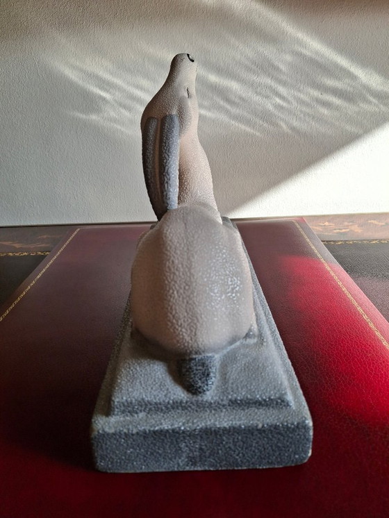 Image 1 of Antílope Gacela Cerámica Art Déco nacarada