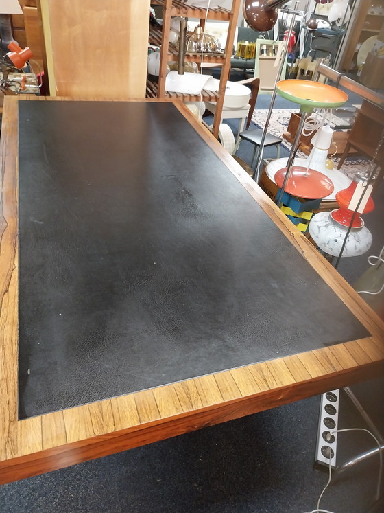 Image 1 of 1 x B.U.S. desk 200 x 100cm black leather top 1980s