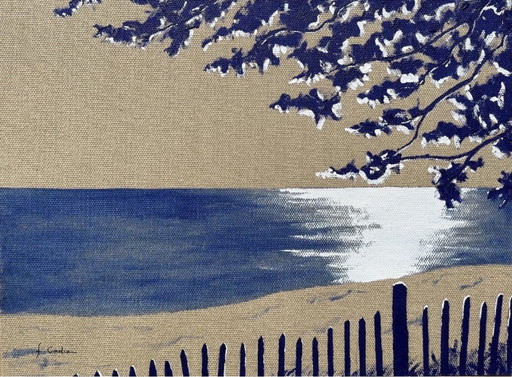 Acryl auf 345 g Rohleinwand. Größe 40 x 30 cm.