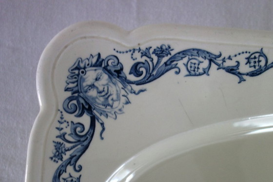 Image 1 of Grande piatto rinascimentale Terre de Fer Clairefontaine del XIX secolo