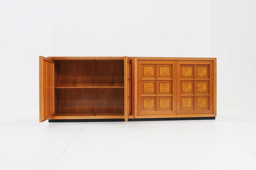 Vintage Brutalist Italiaans Sideboard Caccia Alla Volpe