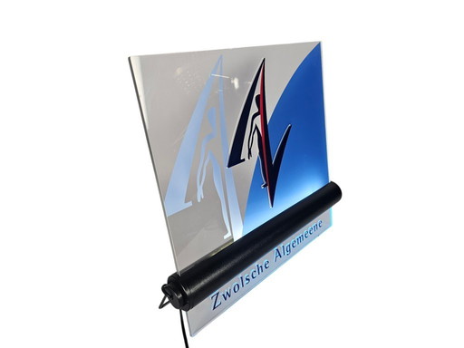 Litfaßsäule/Lampe – „Zwolsche Algemeene“ – Leuchtkasten – 1990er Jahre