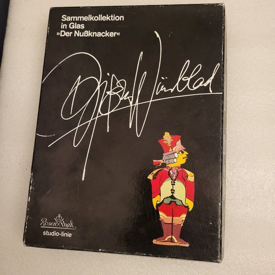 Image 1 of Oval convex frame and painting on glass, Clara Nutcracker Rosenthal, Bjorn Wiinblad Sweden