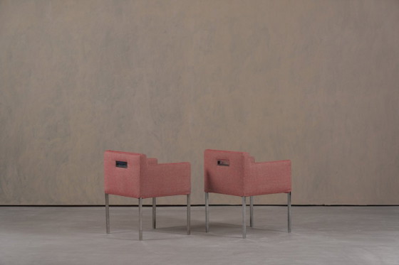 Image 1 of Sedie Ligne Roset in tessuto rosa, Francia, anni 2000, set da 2