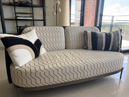 Leolux set: Minotti Tape Sofa en 4x Enna Armchair