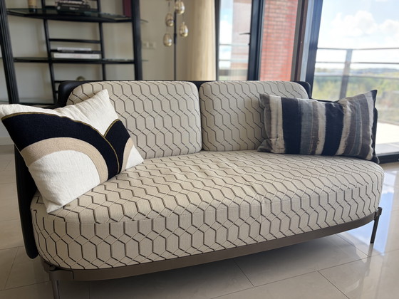 Image 1 of Leolux set: Minotti Tape Sofa en 4x Enna Armchair