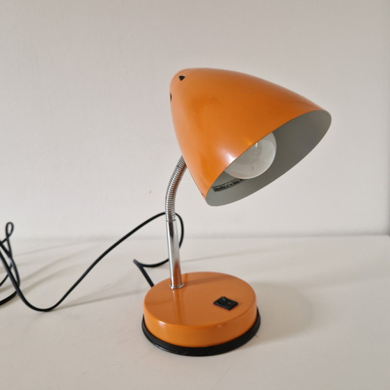 Image 1 of Jaren 90 vintage burealamp oranje lamp desklight